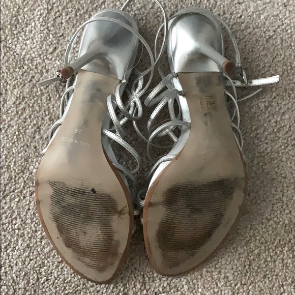 Silver strappy heels - Picture 3 of 8